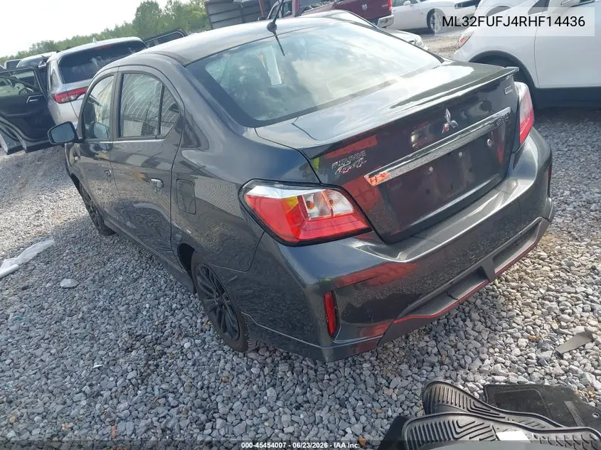2024 Mitsubishi Mirage G4 Black Edition/Es/Le VIN: ML32FUFJ4RHF14436 Lot: 45454007