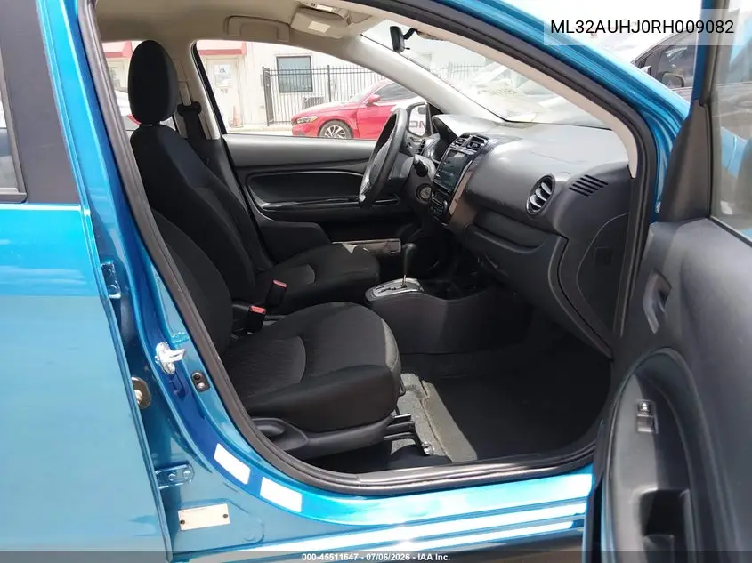 2024 Mitsubishi Mirage Es/Le VIN: ML32AUHJ0RH009082 Lot: 45511647