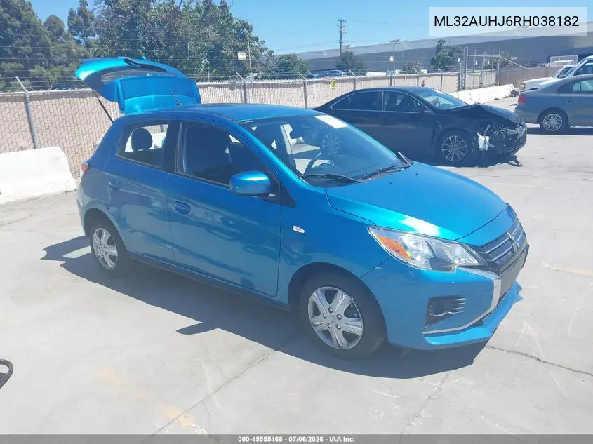 2024 Mitsubishi Mirage Es VIN: ML32AUHJ6RH038182 Lot: 45555466