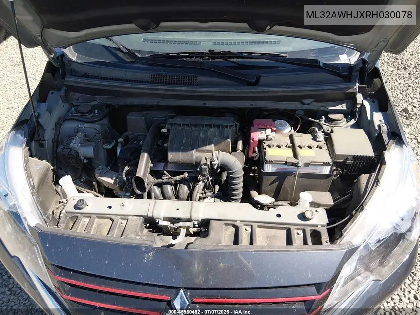 2024 Mitsubishi Mirage Black Edition VIN: ML32AWHJXRH030078 Lot: 45560452