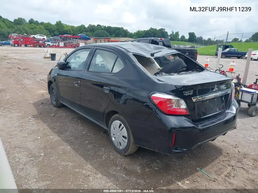 2024 Mitsubishi Mirage G4 Black Edition/Es/Le VIN: ML32FUFJ9RHF11239 Lot: 45561381
