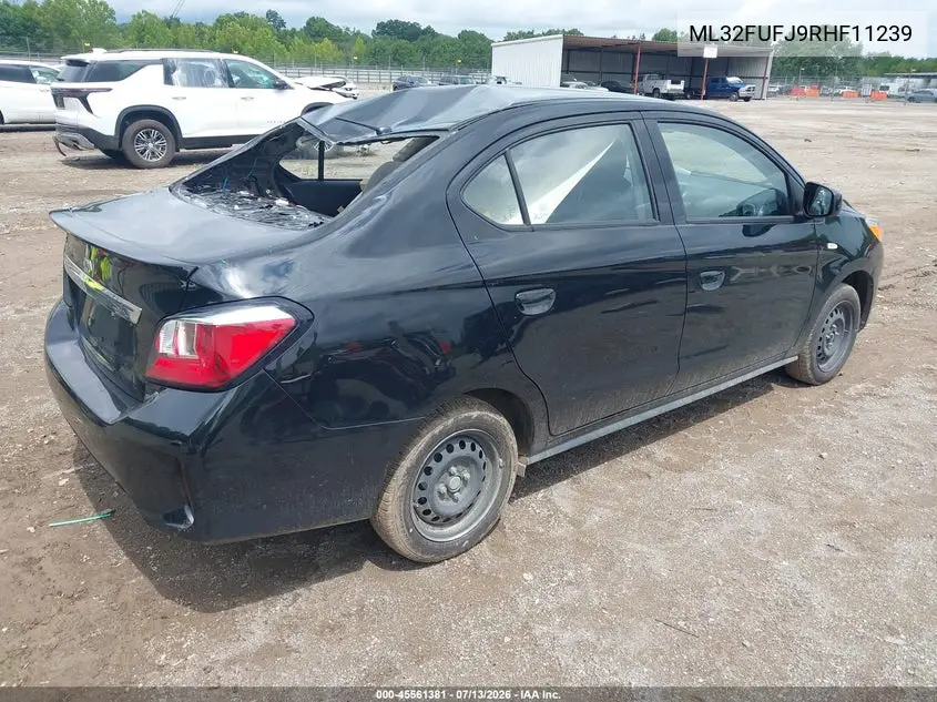 2024 Mitsubishi Mirage G4 Black Edition/Es/Le VIN: ML32FUFJ9RHF11239 Lot: 45561381