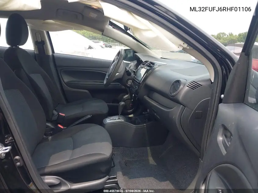 2024 Mitsubishi Mirage G4 Le VIN: ML32FUFJ6RHF01106 Lot: 45578035