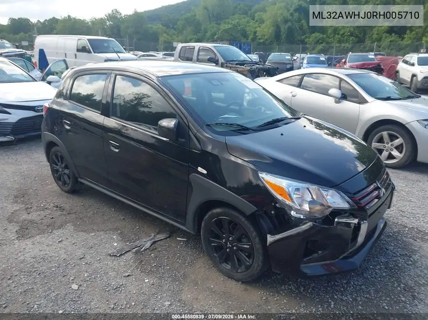 2024 Mitsubishi Mirage Black Edition VIN: ML32AWHJ0RH005710 Lot: 45580839