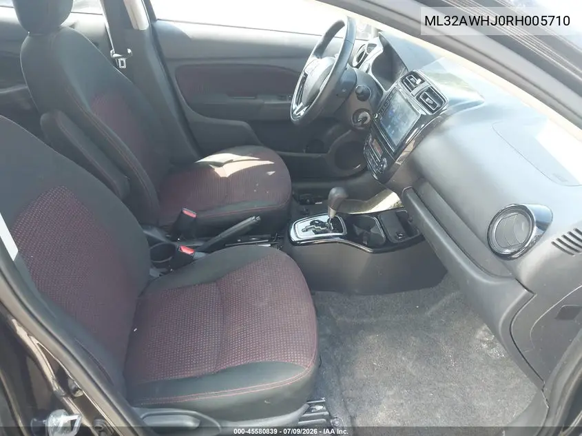 2024 Mitsubishi Mirage Black Edition VIN: ML32AWHJ0RH005710 Lot: 45580839