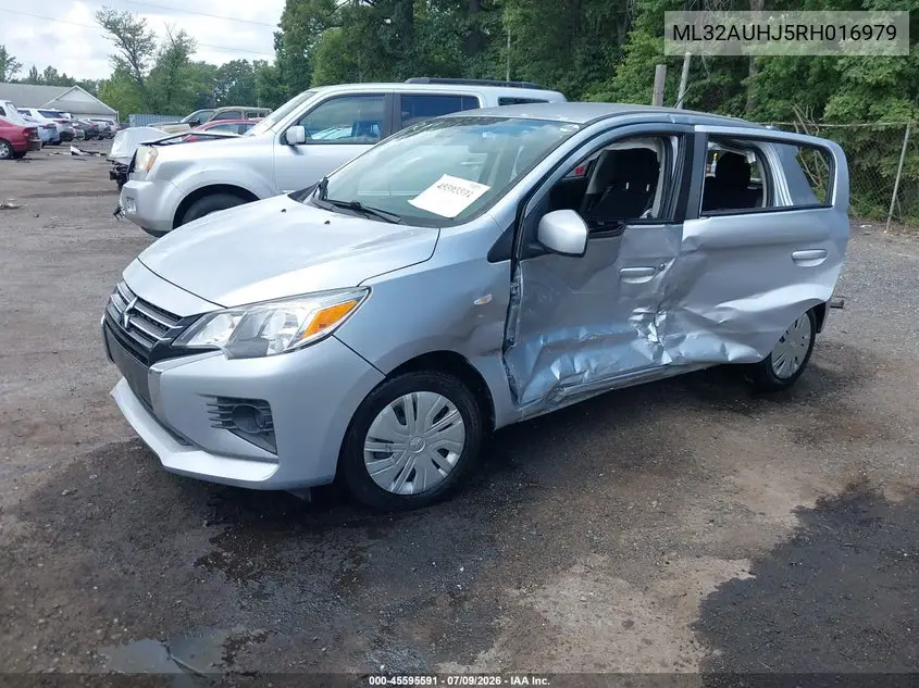 2024 Mitsubishi Mirage Es/Le VIN: ML32AUHJ5RH016979 Lot: 45595591