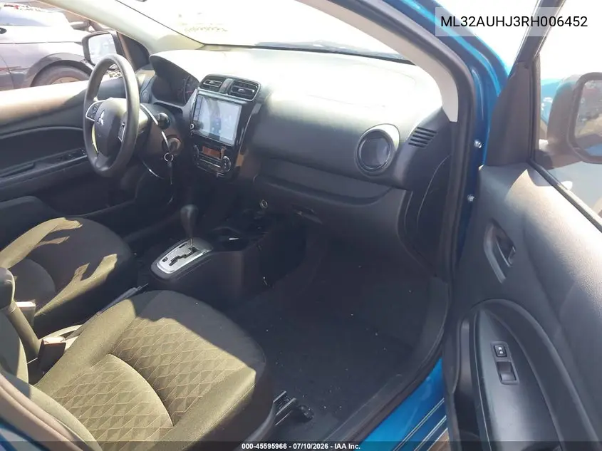 2024 Mitsubishi Mirage Es VIN: ML32AUHJ3RH006452 Lot: 45595966