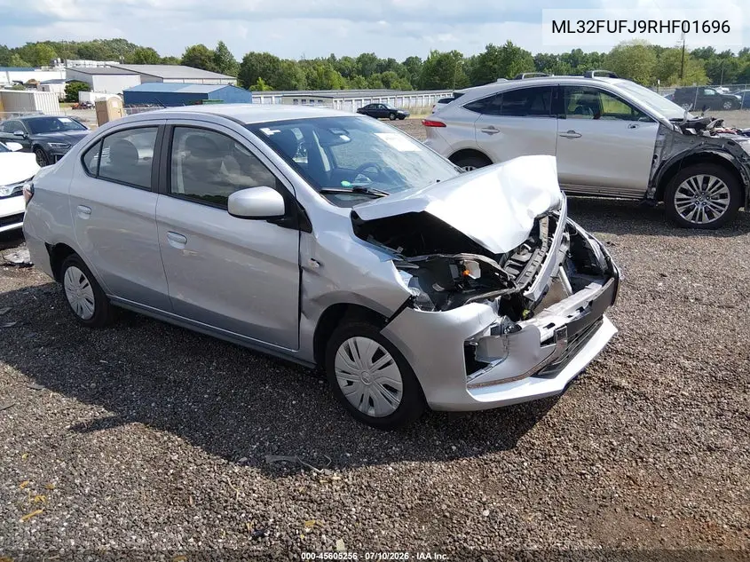 2024 Mitsubishi Mirage G4 Es VIN: ML32FUFJ9RHF01696 Lot: 45605256