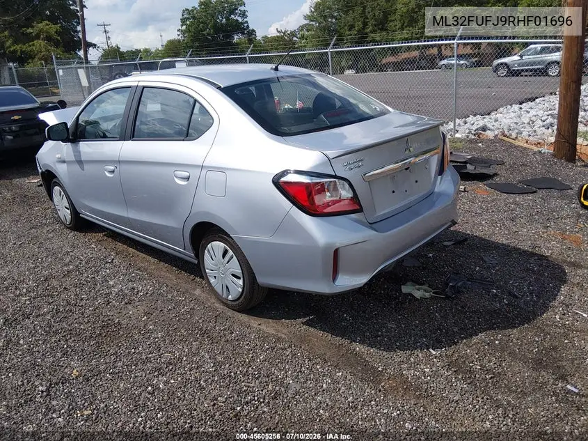 2024 Mitsubishi Mirage G4 Es VIN: ML32FUFJ9RHF01696 Lot: 45605256
