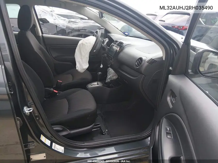 2024 Mitsubishi Mirage Es/Le VIN: ML32AUHJ2RH035490 Lot: 45608242