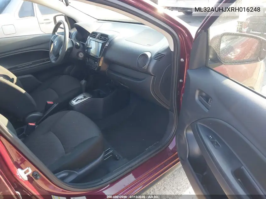 2024 Mitsubishi Mirage Es/Le VIN: ML32AUHJXRH016248 Lot: 45612596