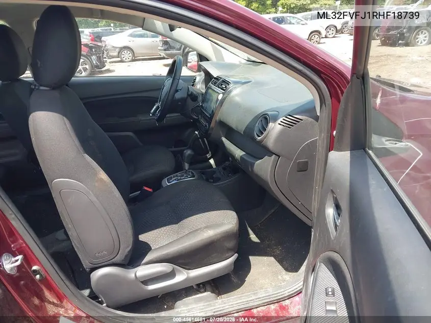 2024 Mitsubishi Mirage G4 Se VIN: ML32FVFJ1RHF18739 Lot: 45614681
