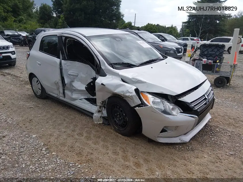 2024 Mitsubishi Mirage Es/Le VIN: ML32AUHJ7RH018829 Lot: 45615077