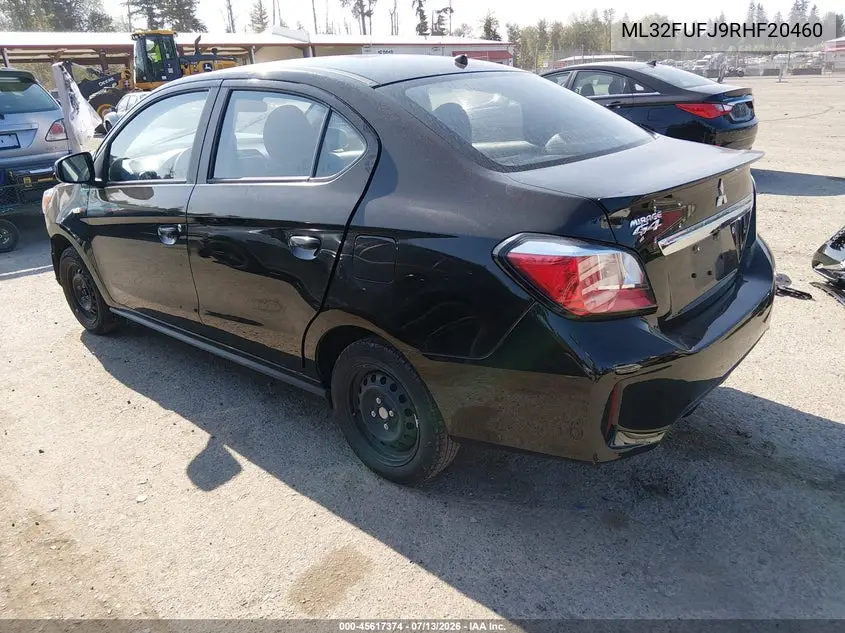 2024 Mitsubishi Mirage G4 Black Edition/Es/Le VIN: ML32FUFJ9RHF20460 Lot: 45617374
