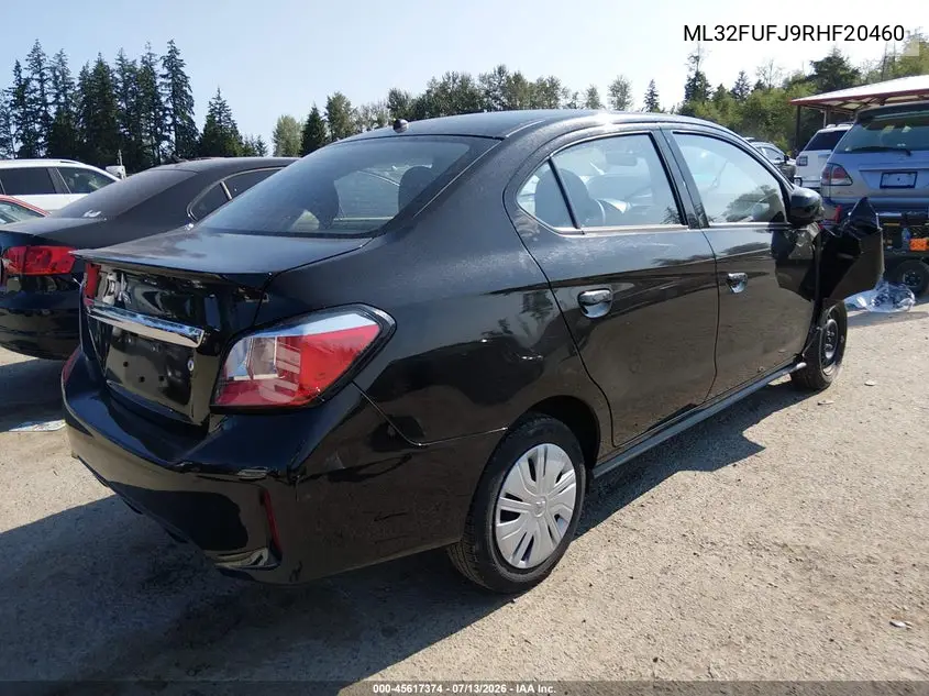 2024 Mitsubishi Mirage G4 Black Edition/Es/Le VIN: ML32FUFJ9RHF20460 Lot: 45617374