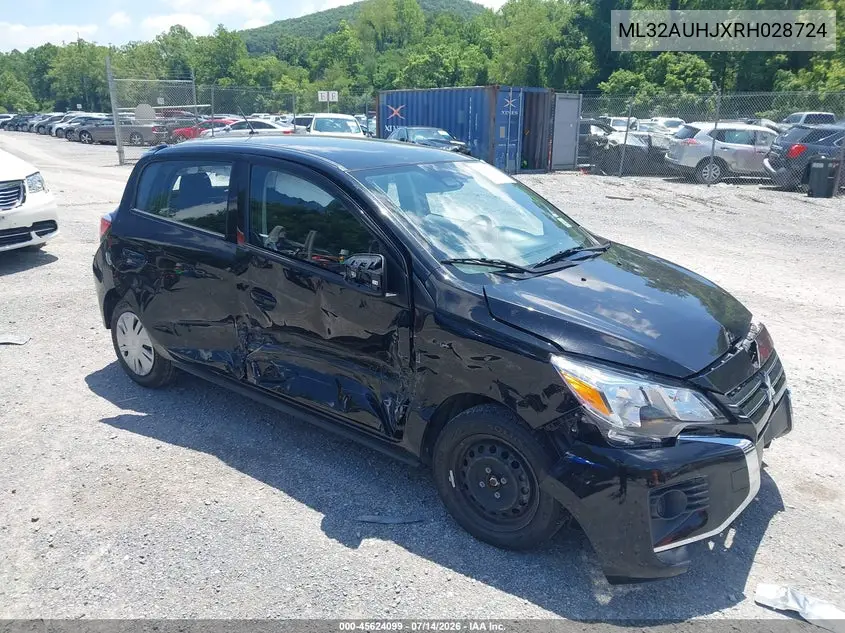 2024 Mitsubishi Mirage Es/Le VIN: ML32AUHJXRH028724 Lot: 45624099