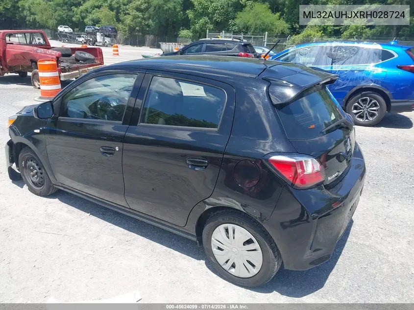 2024 Mitsubishi Mirage Es/Le VIN: ML32AUHJXRH028724 Lot: 45624099
