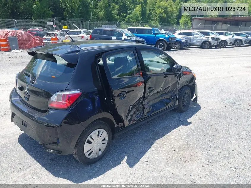 2024 Mitsubishi Mirage Es/Le VIN: ML32AUHJXRH028724 Lot: 45624099