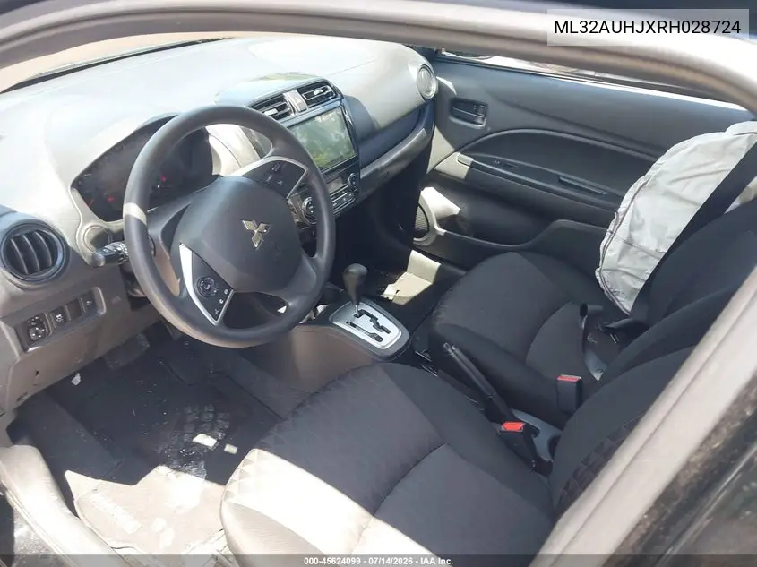 2024 Mitsubishi Mirage Es/Le VIN: ML32AUHJXRH028724 Lot: 45624099