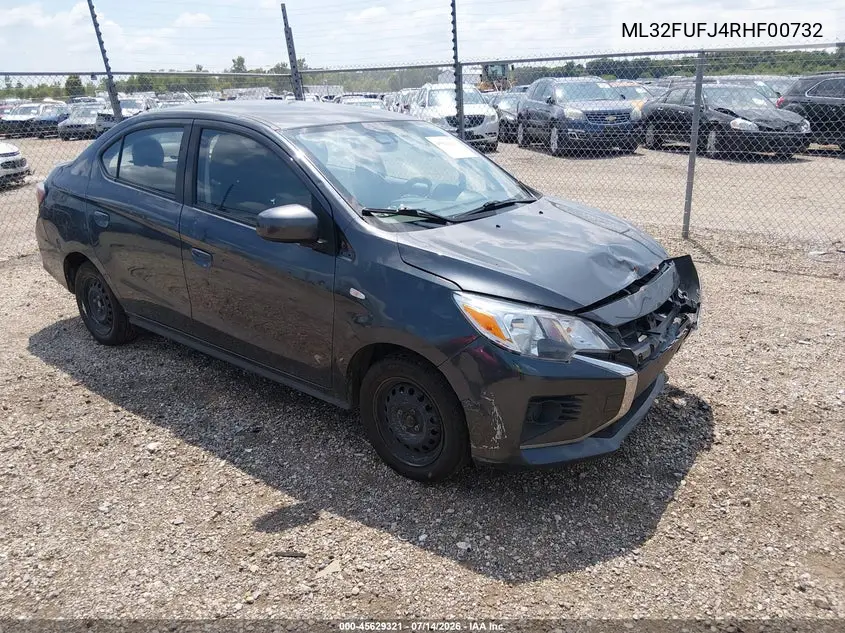 2024 Mitsubishi Mirage G4 Es VIN: ML32FUFJ4RHF00732 Lot: 45629321
