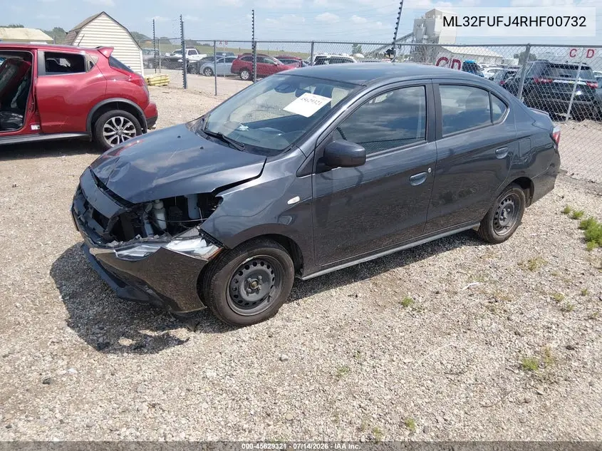 2024 Mitsubishi Mirage G4 Es VIN: ML32FUFJ4RHF00732 Lot: 45629321