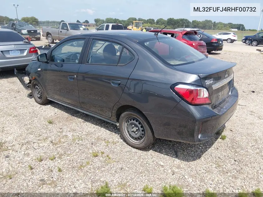 2024 Mitsubishi Mirage G4 Es VIN: ML32FUFJ4RHF00732 Lot: 45629321