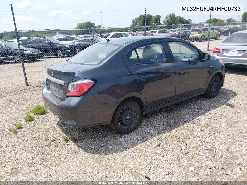 2024 Mitsubishi Mirage G4 Es VIN: ML32FUFJ4RHF00732 Lot: 45629321