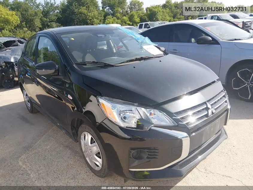 2024 Mitsubishi Mirage Es/Le VIN: ML32AUHJ5RH032731 Lot: 45654183