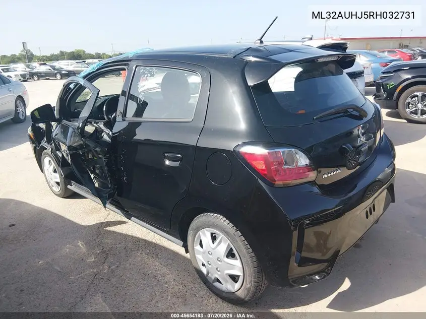 2024 Mitsubishi Mirage Es/Le VIN: ML32AUHJ5RH032731 Lot: 45654183