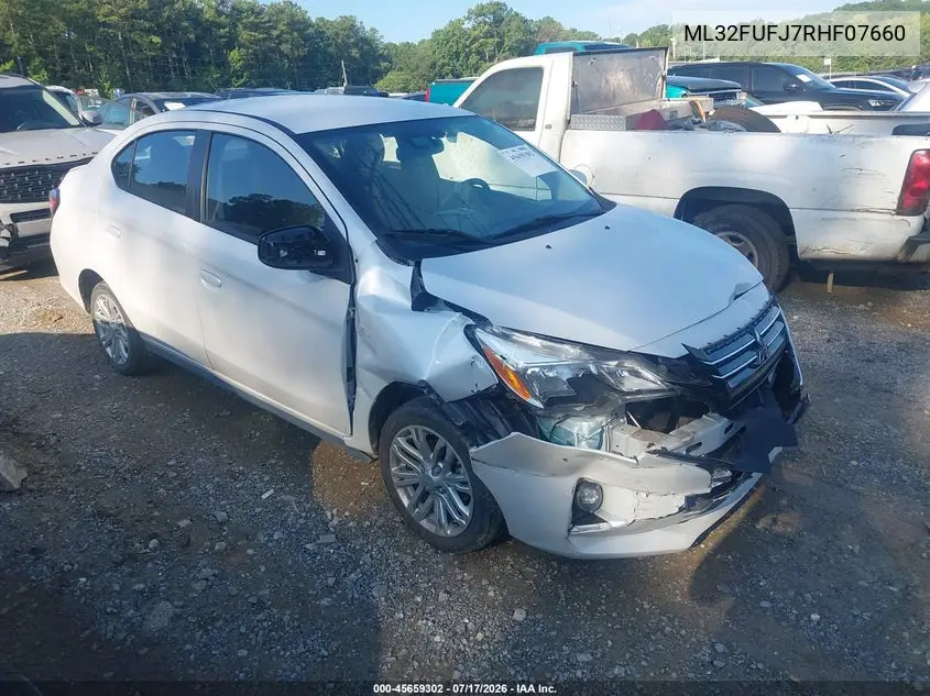 2024 Mitsubishi Mirage G4 Le VIN: ML32FUFJ7RHF07660 Lot: 45659302