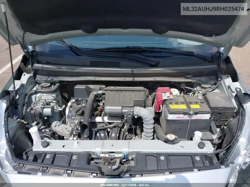 2024 Mitsubishi Mirage Es/Le VIN: ML32AUHJ9RH025474 Lot: 45661983