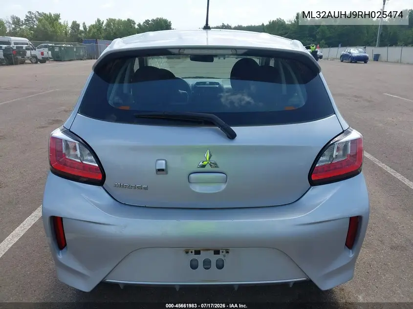 2024 Mitsubishi Mirage Es/Le VIN: ML32AUHJ9RH025474 Lot: 45661983