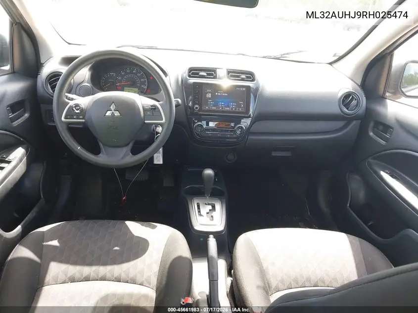 2024 Mitsubishi Mirage Es/Le VIN: ML32AUHJ9RH025474 Lot: 45661983