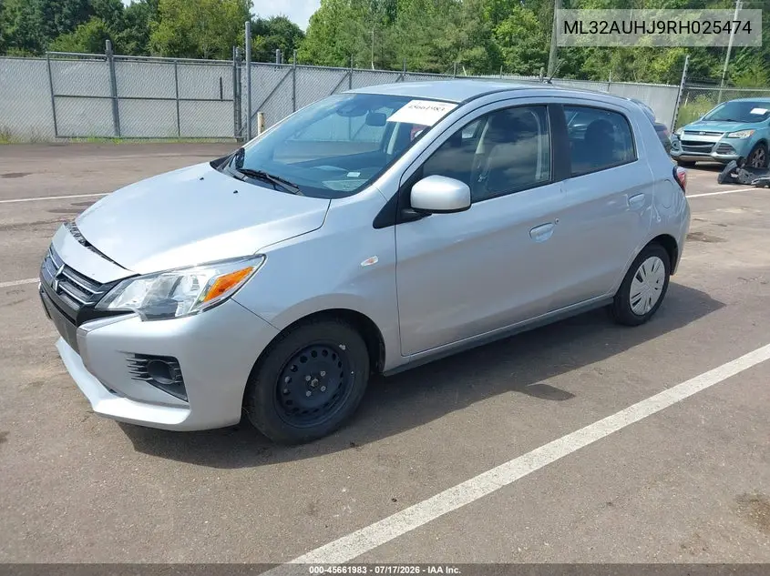 2024 Mitsubishi Mirage Es/Le VIN: ML32AUHJ9RH025474 Lot: 45661983