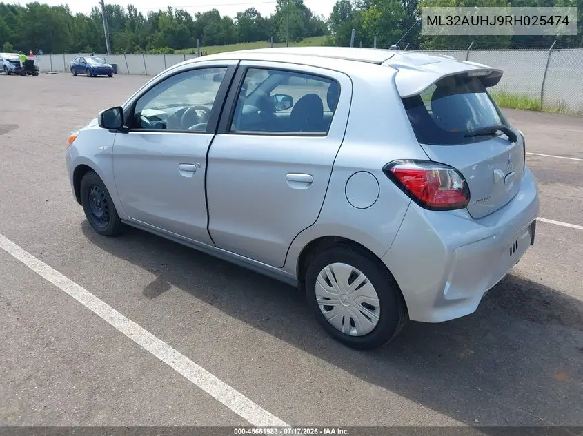 2024 Mitsubishi Mirage Es/Le VIN: ML32AUHJ9RH025474 Lot: 45661983