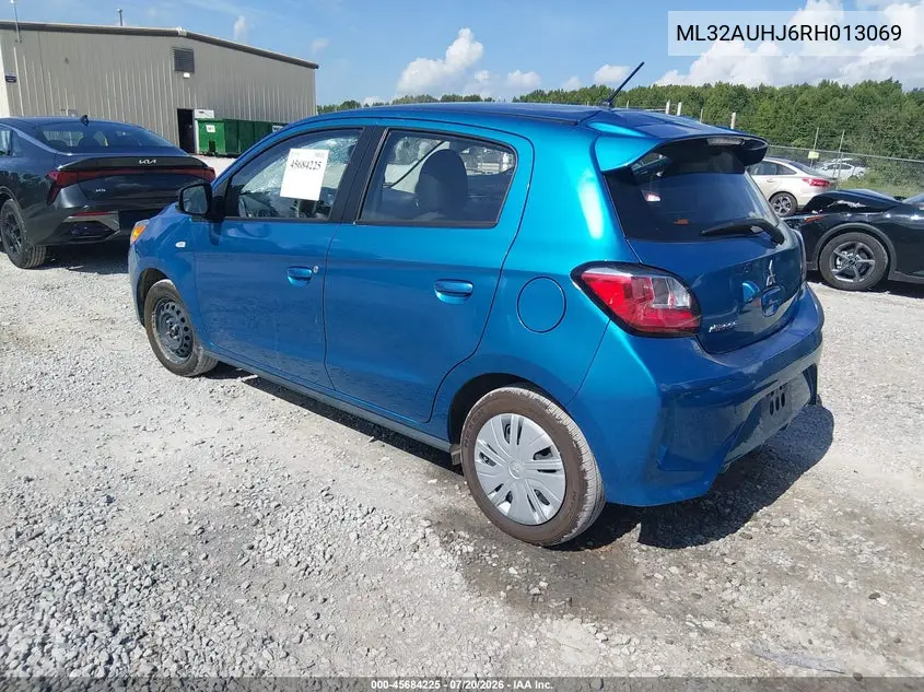 2024 Mitsubishi Mirage Es/Le VIN: ML32AUHJ6RH013069 Lot: 45684225