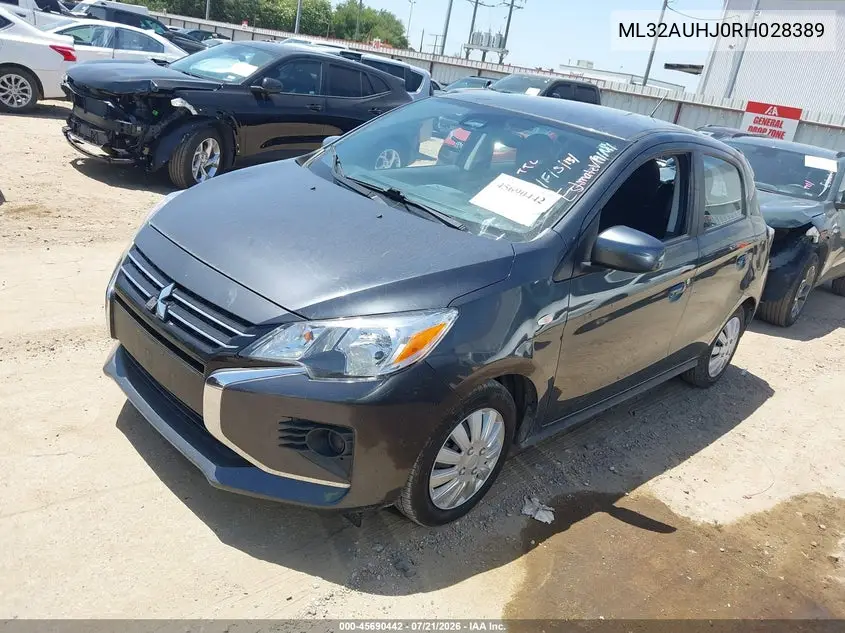2024 Mitsubishi Mirage Es/Le VIN: ML32AUHJ0RH028389 Lot: 45690442