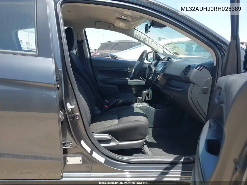 2024 Mitsubishi Mirage Es/Le VIN: ML32AUHJ0RH028389 Lot: 45690442
