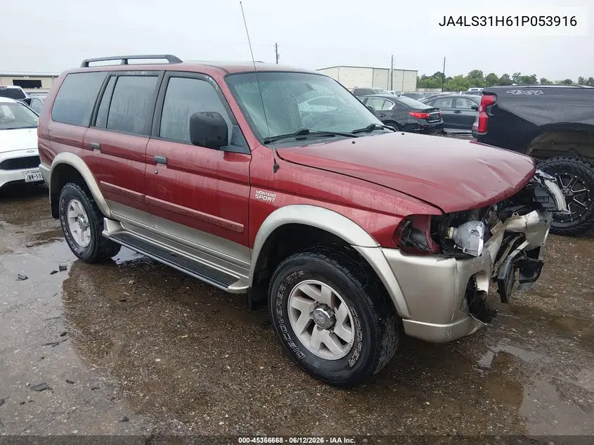 2001 Mitsubishi Montero Sport Xls VIN: JA4LS31H61P053916 Lot: 45366668