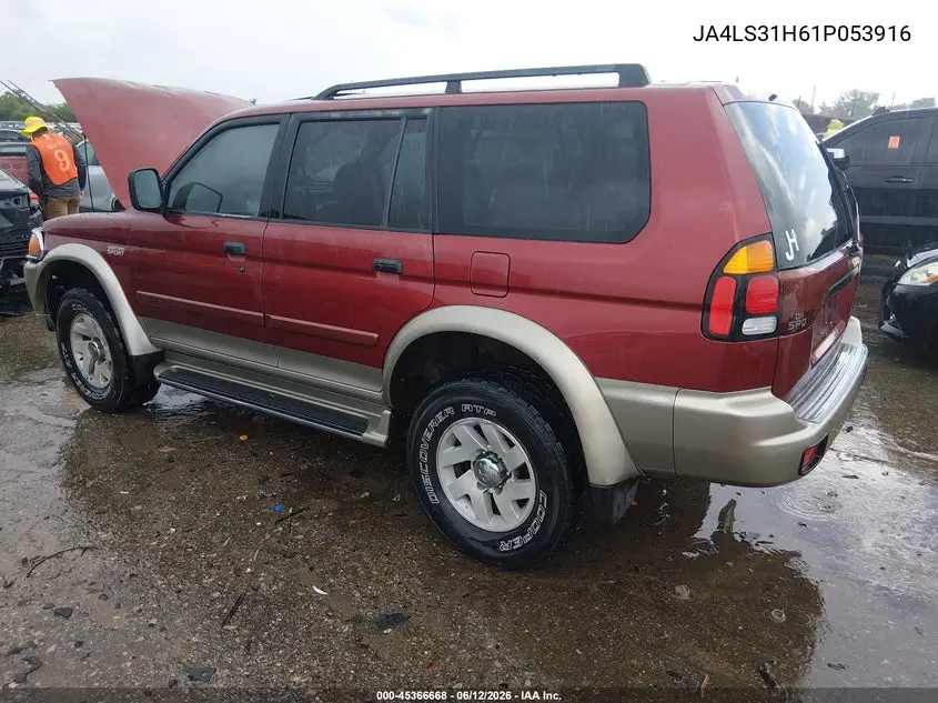 2001 Mitsubishi Montero Sport Xls VIN: JA4LS31H61P053916 Lot: 45366668