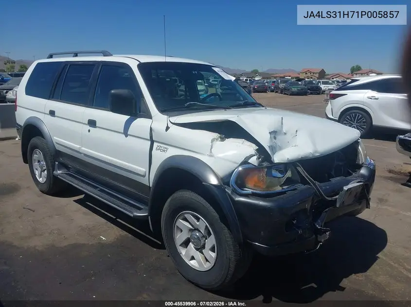 2001 Mitsubishi Montero Sport Xls VIN: JA4LS31H71P005857 Lot: 45539906