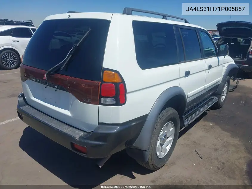 2001 Mitsubishi Montero Sport Xls VIN: JA4LS31H71P005857 Lot: 45539906