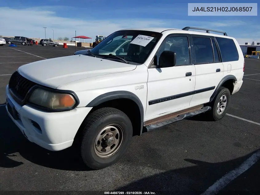 2002 Mitsubishi Montero Sport Es/Ls VIN: JA4LS21H02J068507 Lot: 44567269