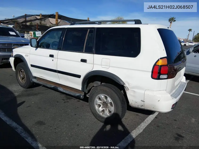 2002 Mitsubishi Montero Sport Es/Ls VIN: JA4LS21H02J068507 Lot: 44567269