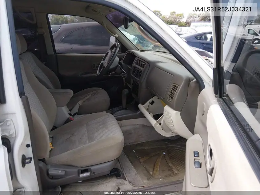 2002 Mitsubishi Montero Sport Xls VIN: JA4LS31R52J034321 Lot: 45386411