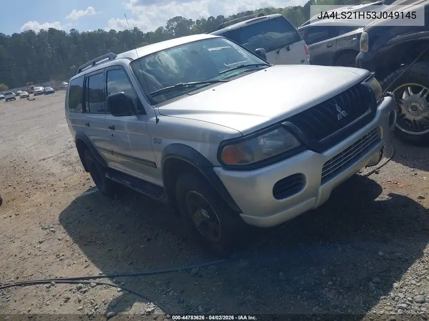 2003 Mitsubishi Montero Sport Es/Ls VIN: JA4LS21H53J049145 Lot: 44783626