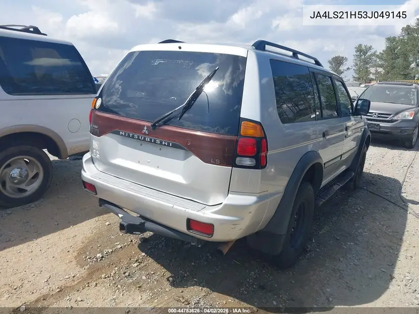 2003 Mitsubishi Montero Sport Es/Ls VIN: JA4LS21H53J049145 Lot: 44783626