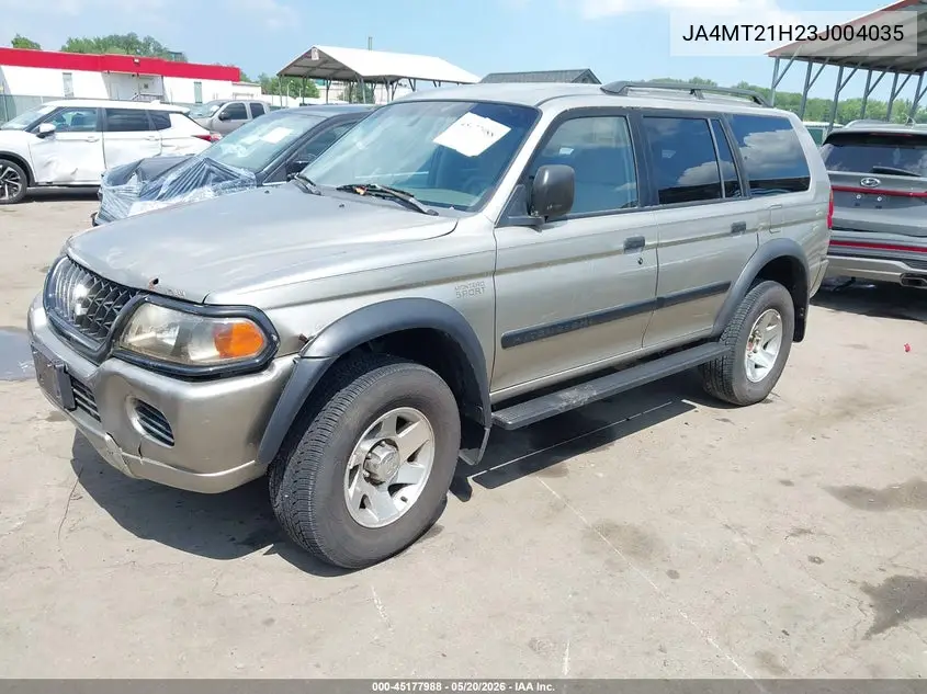 2003 Mitsubishi Montero Sport Es/Ls VIN: JA4MT21H23J004035 Lot: 45177988