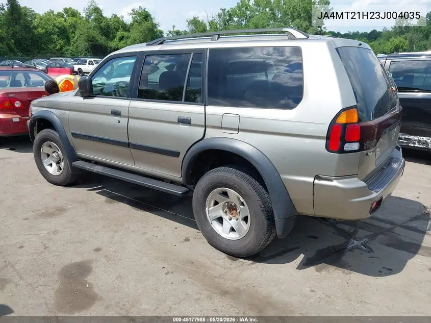 2003 Mitsubishi Montero Sport Es/Ls VIN: JA4MT21H23J004035 Lot: 45177988