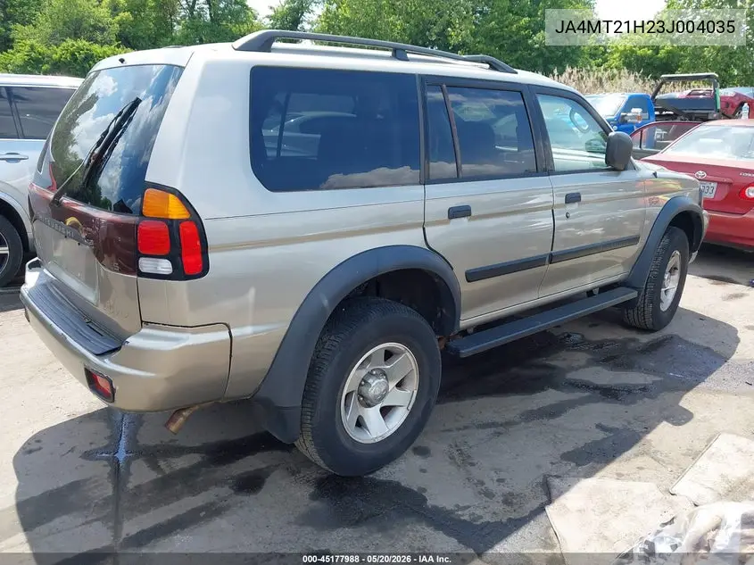 2003 Mitsubishi Montero Sport Es/Ls VIN: JA4MT21H23J004035 Lot: 45177988